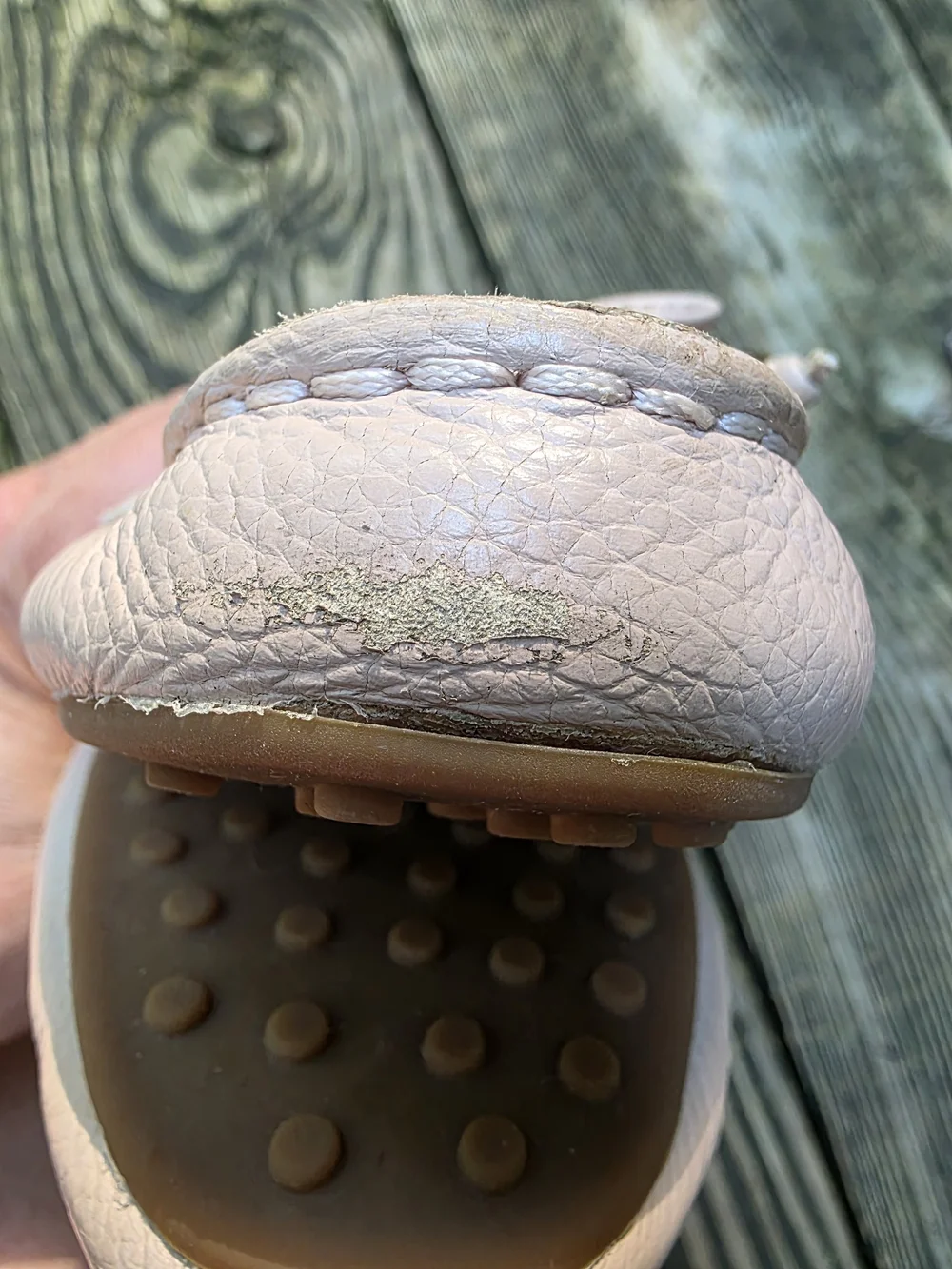 Kate Spade Cheshire Tie Moccasin Loafers Pink Pebble Leather Size 7B